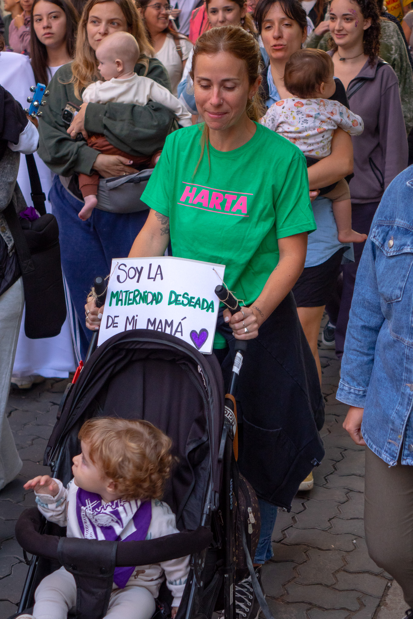 Vista general de la marcha y su bandera principal